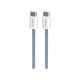 Καλώδιο USB-C / USB-C, 60W, Fabrik FABK4 (1.5m), Μπλε Λιμνοθάλασσα | Blue Lagon | PURO