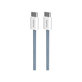Καλώδιο USB-C / USB-C, 60W, Fabrik FABK4 (1.5m), Μπλε Λιμνοθάλασσα | Blue Lagon | PURO