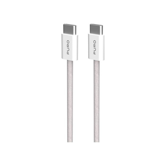 Καλώδιο USB-C / USB-C, 60W, Fabrik FABK4 (1.5m), Αμμώδης Κέλυφος | Sandshell | PURO