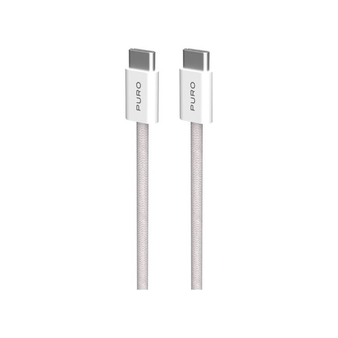 Καλώδιο USB-C / USB-C, 60W, Fabrik FABK4 (1.5m), Αμμώδης Κέλυφος | Sandshell | PURO