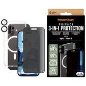 Bundle Hoops + Σκληρυμένο γυαλί UWF Privacy + Hard Case για iPhone 16, PanzerGlass