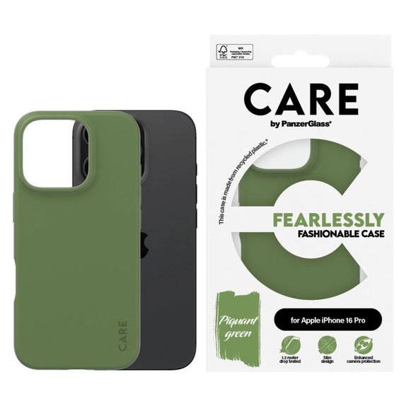 Θήκη Fearlessly για iPhone 16 Pro, Πράσινο, CARE