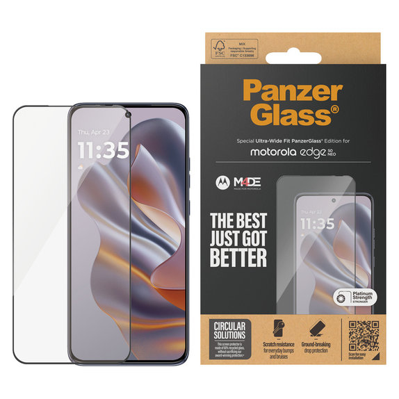 Σκληρυμένο γυαλί UWF για Motorola Edge 50 Neo, Μαύρο, PanzerGlass