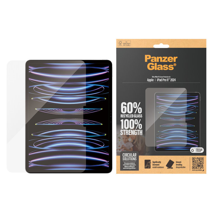 Σκληρυμένο γυαλί UWF για iPad Pro 11'', Διάφανο, PanzerGlass