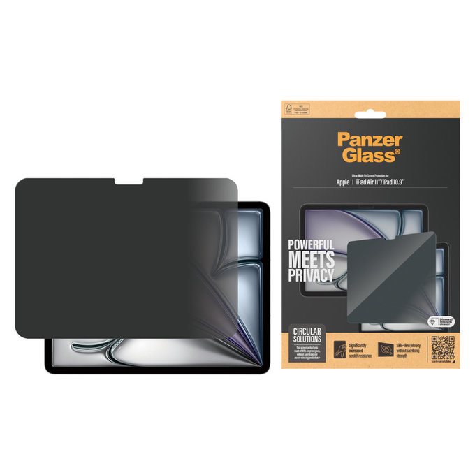 Σκληρυμένο γυαλί UWF Privacy για iPad 10,9"/Air 11'', Διάφανο, PanzerGlass