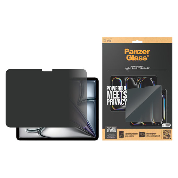 Σκληρυμένο γυαλί UWF Privacy για iPad Pro 13"/Air 13'', Διάφανο, PanzerGlass