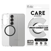 Θήκη Urban Combat με μαύρο QI για Samsung Galaxy S25+, Διάφανο, PanzerGlass