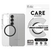 Θήκη Urban Combat με μαύρο QI για Samsung Galaxy S25, Διάφανο, PanzerGlass