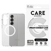 Θήκη Urban Combat με λευκό QI για Samsung Galaxy S25+, Διάφανο, PanzerGlass