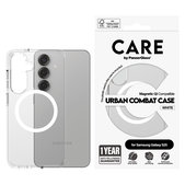 Θήκη Urban Combat με λευκό QI για Samsung Galaxy S25, Διάφανο, PanzerGlass