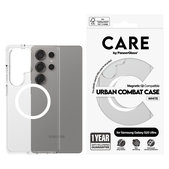 Θήκη Urban Combat με λευκό QI για Samsung Galaxy S25 Ultra, Διάφανο, PanzerGlass