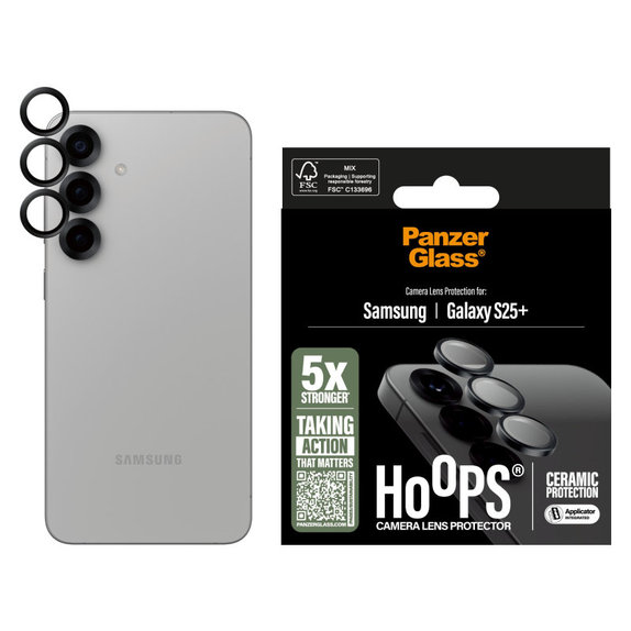 Προστατευτικό καλύμματος φακού Hoops Ceramic για Samsung S25+, Μαύρο, PanzerGlass
