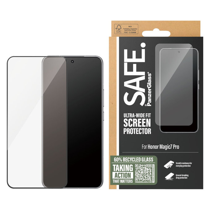 Σκληρυμένο γυαλί UWF για Honor Magic7 Pro, Μαύρο, SAFE by PanzerGlass