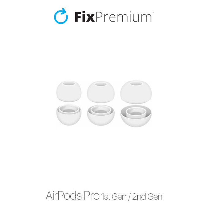 EarTips για AirPods Pro | Σετ 3τμχ (L | S | XS) | λευκό | White | FixPremium