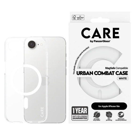 Θήκη Urban Combat με MagSafe για iPhone 17e/16e, Λευκό, CARE