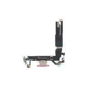 Επαφές Φόρτισης + Καλώδιο Flex για iPhone 16 | Ροζ | Pink