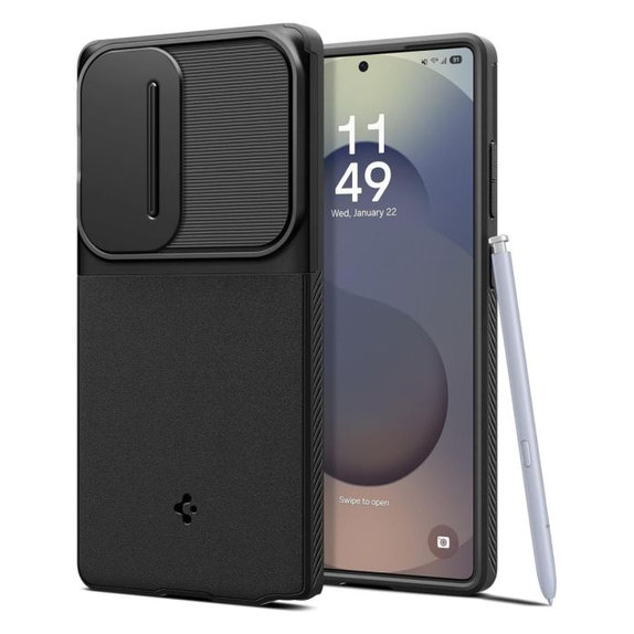 Θήκη Optik Armor για Samsung S25 Ultra | Μαύρο | Black | Spigen