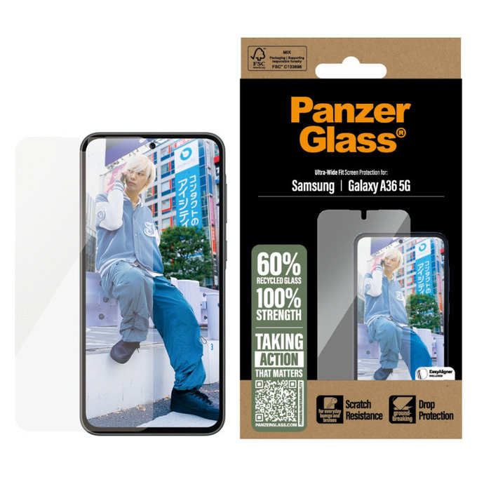 Σκληρυμένο γυαλί UWF για Samsung A36 5G, Διαφανές, PanzerGlass