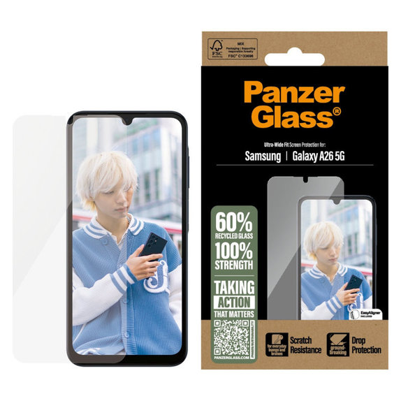 Σκληρυμένο γυαλί UWF για Samsung A26 5G, Διαφανές, PanzerGlass