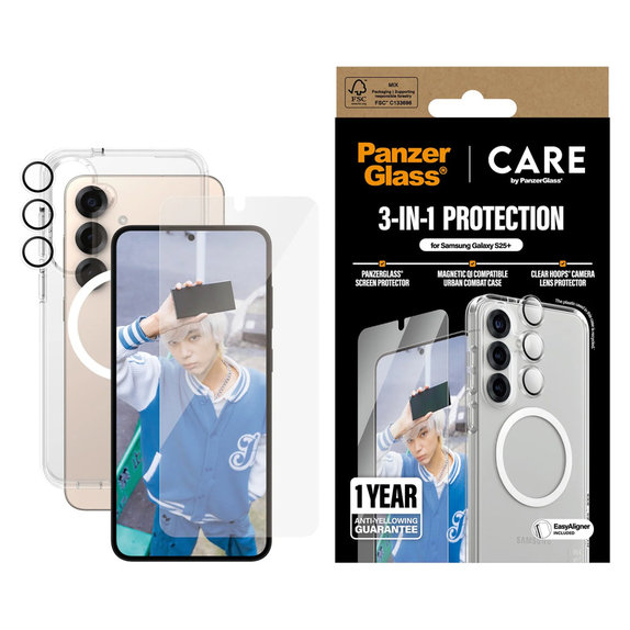 Bundle 3 σε 1 για Samsung Galaxy S25+, PanzerGlass