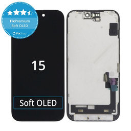 Οθόνη Soft OLED για iPhone 15 - Τζάμι αφής + Πλαίσιο, DIAGNOSTIC