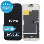 Οθόνη Soft OLED για iPhone 15 Pro - Τζάμι αφής + Πλαίσιο, DIAGNOSTIC
