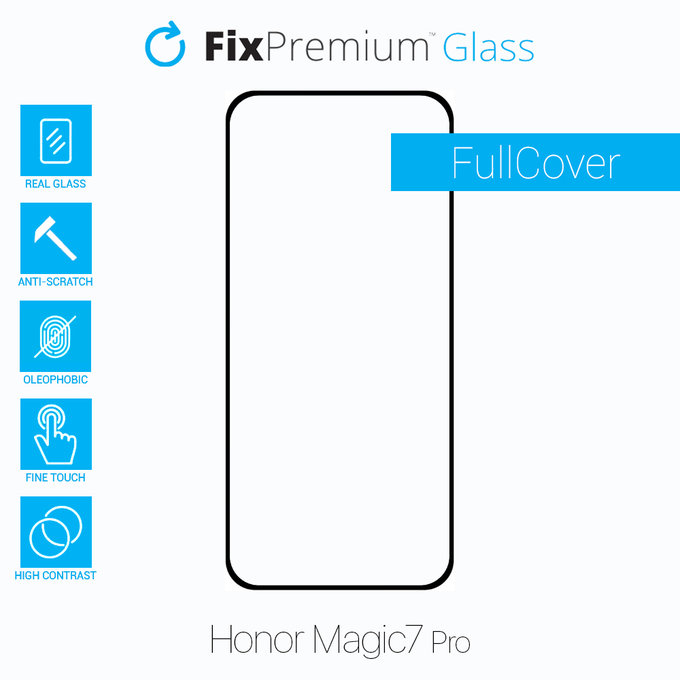 FullCover Glass - Προστατευτικό Γυαλί για Honor Magic7 Pro | FixPremium