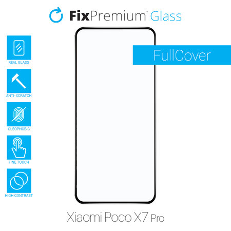 FullCover Glass - Προστατευτικό Γυαλί για Xiaomi Poco X7 Pro| FixPremium