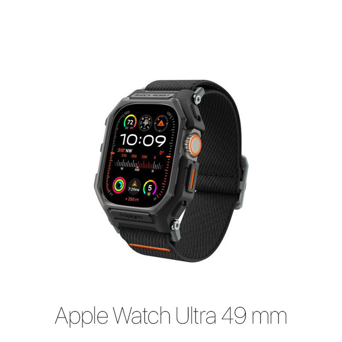 Spigen - Λουράκι Lite Fit "Pro" για Apple Watch Ultra (49mm), Matte Black