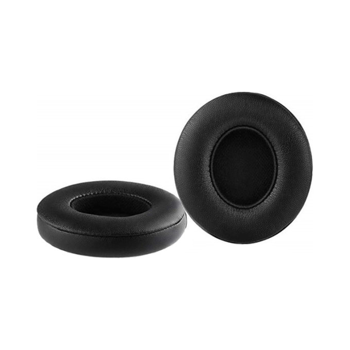 Ανταλλακτικά Earpads Ακουστικών για Beats Solo 2, 3, Αφρός Μνήμης + PU Δέρμα, Μαύρο, Black, 1 Ζεύγος