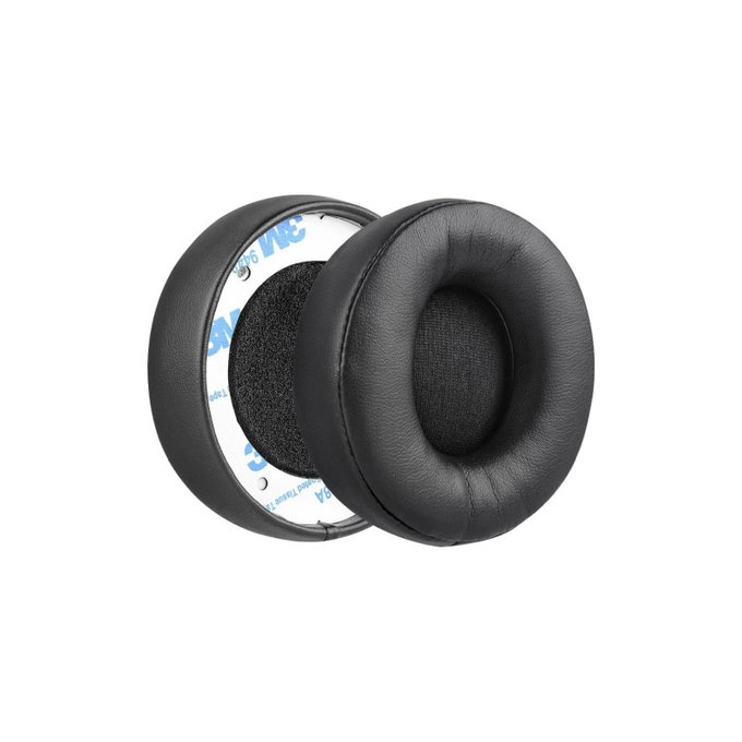 Ανταλλακτικά Earpads Ακουστικών για Beats Solo Pro, Wireless, Αφρός Μνήμης + PU Δέρμα, Μαύρο, Black, 1 Ζεύγος