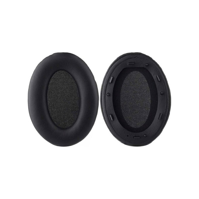 Ανταλλακτικά Earpads Ακουστικών για Sony WH-1000XM3, Αφρός Μνήμης + PU Δέρμα, Μαύρο, Black, 1 Ζεύγος