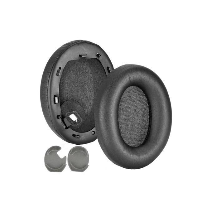 Ανταλλακτικά Earpads Ακουστικών για Sony WH-1000XM4, Αφρός Μνήμης + PU Δέρμα, Μαύρο, Black, 1 Ζεύγος