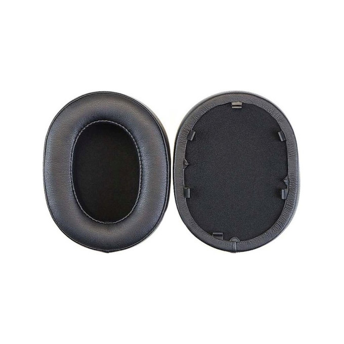 Ανταλλακτικά Earpads Ακουστικών για Sony WH-1000XM5, Αφρός Μνήμης + PU Δέρμα, Μαύρο, Black, 1 Ζεύγος