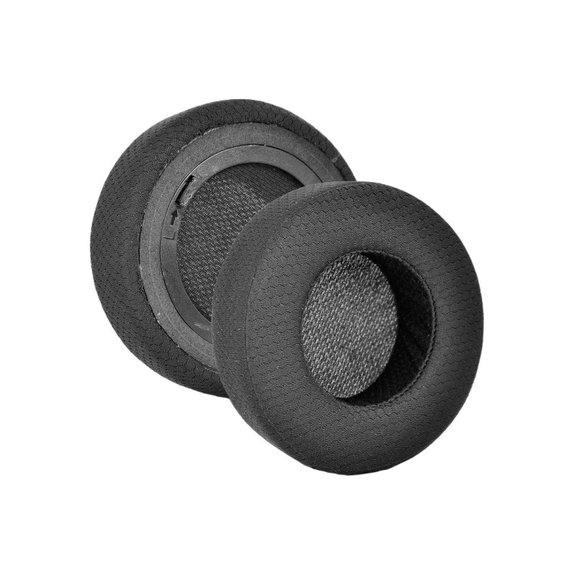 Ανταλλακτικά Earpads Ακουστικών για Corsair Virtuoso RGB, Αφρός Μνήμης + Ύφασμα, Μαύρο, Black, 1 Ζεύγος