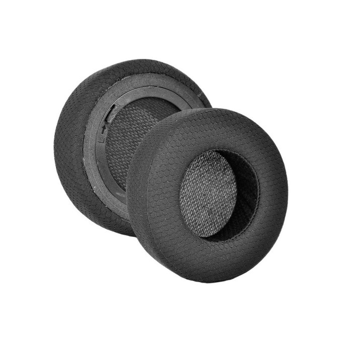Ανταλλακτικά Earpads Ακουστικών για Corsair Virtuoso RGB, Αφρός Μνήμης + Ύφασμα, Μαύρο, Black, 1 Ζεύγος