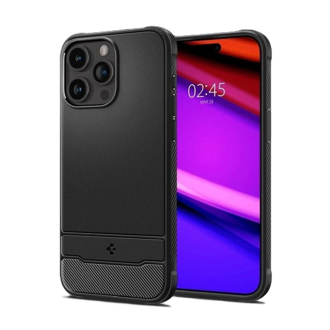 Spigen - Θήκη Rugged Armor με MagSafe για iPhone 15 Pro, Matte Black