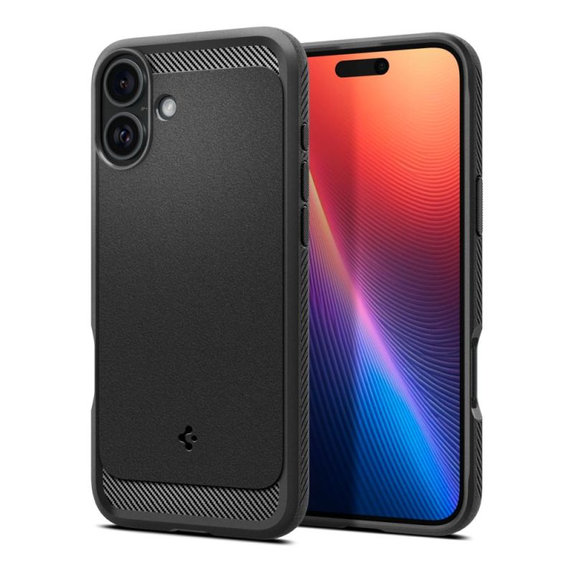 Spigen - Θήκη Rugged Armor με MagSafe για iPhone 16, Matte Black