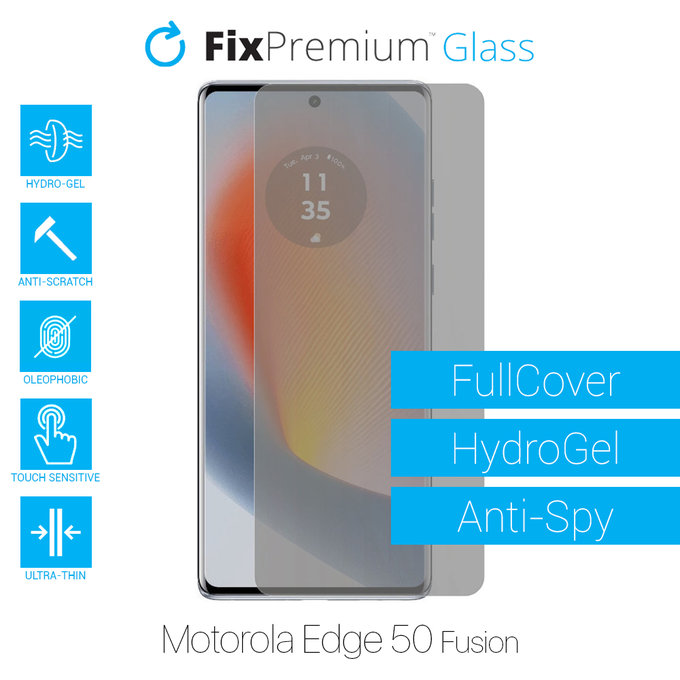Υδροgel Anti-Spy - Προστατευτικό Οθόνης για Motorola Edge 50 Fusion | FixPremium