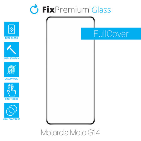 Προστατευτικό Γυαλί Full Cover για Motorola Moto G14 | FixPremium