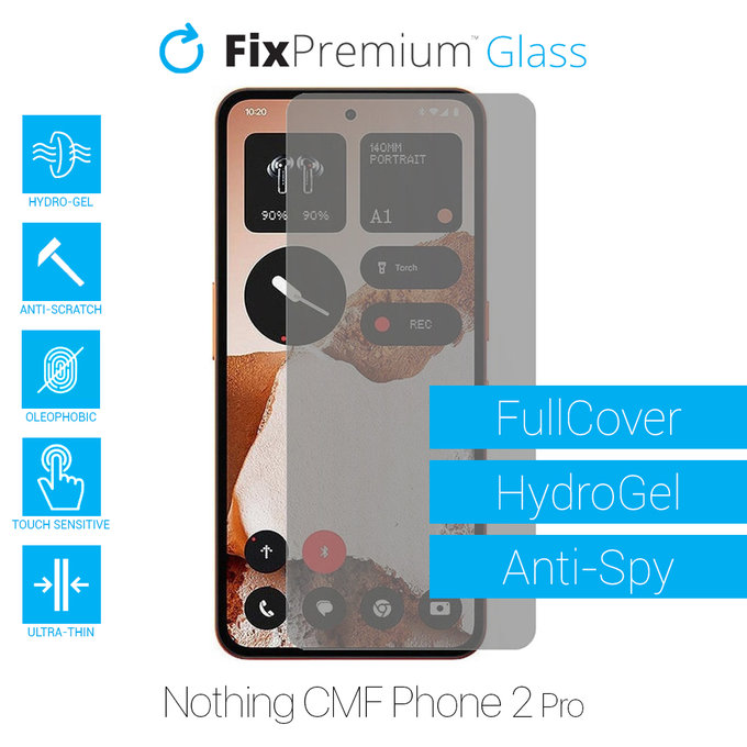 Υδροgel Anti-Spy - Προστατευτικό Οθόνης για Nothing CMF Phone 2 Pro | FixPremium