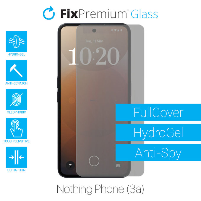 Υδροgel Anti-Spy - Προστατευτικό Οθόνης για Nothing Phone (3a) | FixPremium