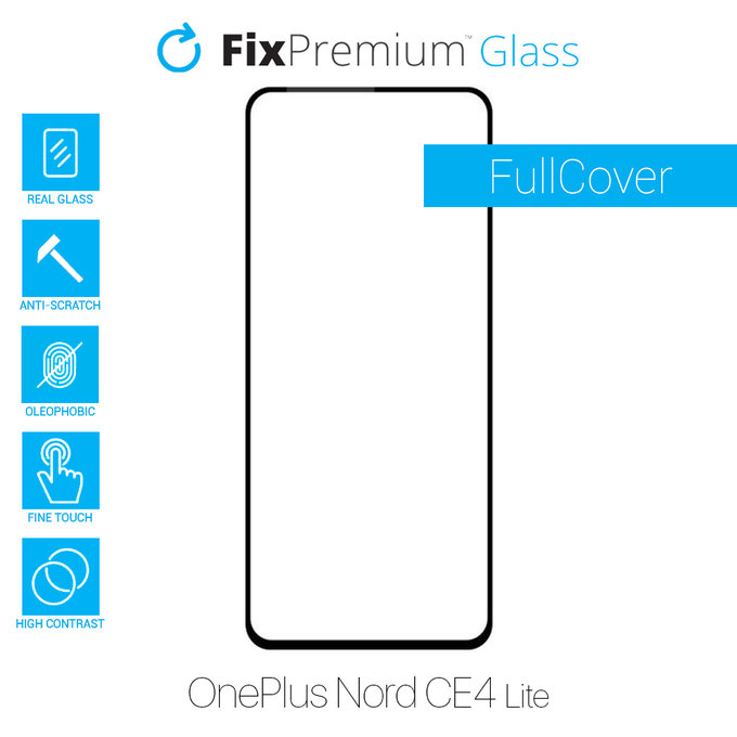 Προστατευτικό Γυαλί Full Cover για OnePlus Nord CE4 Lite | FixPremium