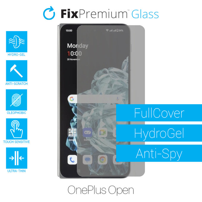 Υδροgel Anti-Spy - Προστατευτικό Οθόνης για OnePlus Open | FixPremium