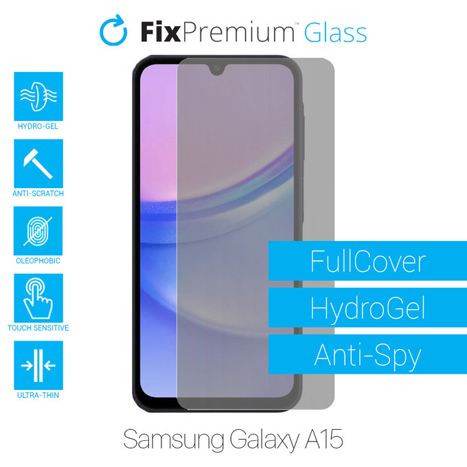Υδροgel Anti-Spy - Προστατευτικό Οθόνης για Samsung Galaxy A15 | FixPremium