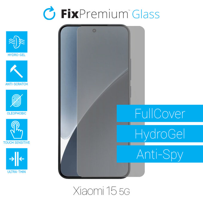 Υδροgel Anti-Spy - Προστατευτικό Οθόνης για Xiaomi 15 5G | FixPremium