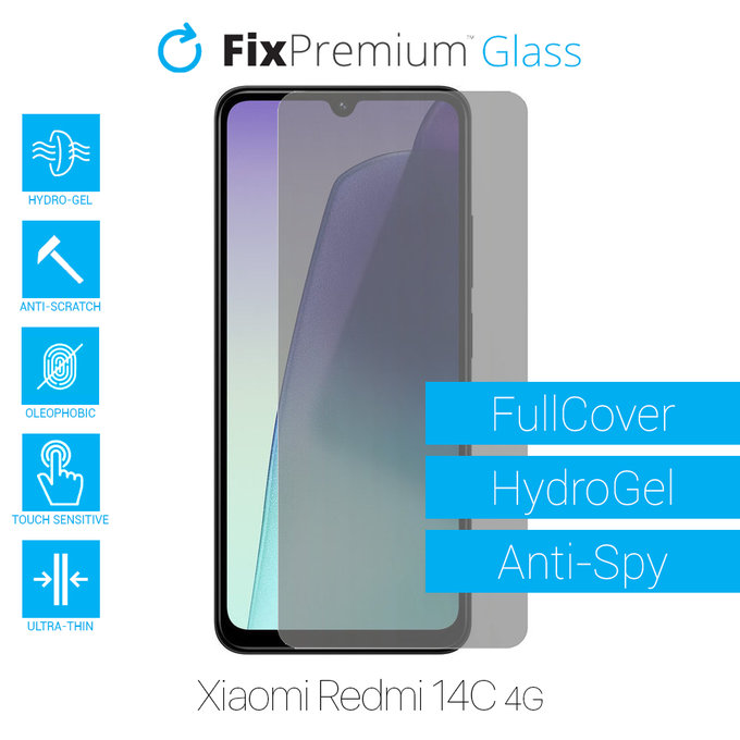 Υδροgel Anti-Spy - Προστατευτικό Οθόνης για Xiaomi Redmi 14C 4G | FixPremium