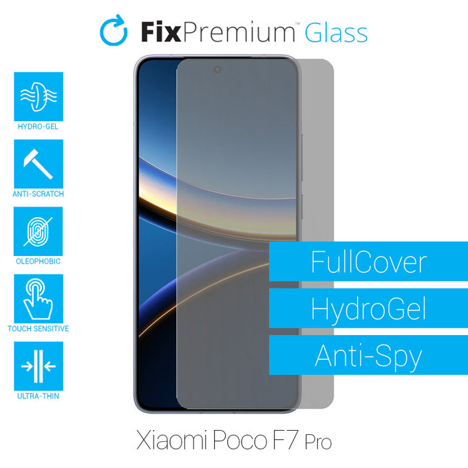 Υδροgel Anti-Spy - Προστατευτικό Οθόνης για Xiaomi Poco F7 Pro | FixPremium