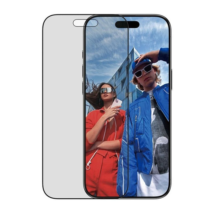 PanzerGlass - Σκληρό γυαλί UWF 2-Way Privacy με εφαρμοστή για iPhone 17 Air, μαύρο