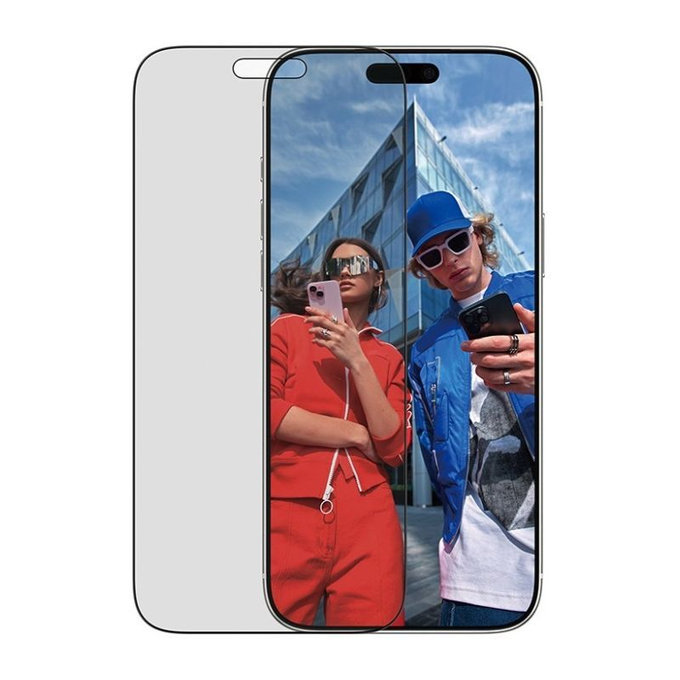PanzerGlass - Σκληρό γυαλί UWF 2-Way Privacy με εφαρμοστή για iPhone 17 Pro Max, μαύρο